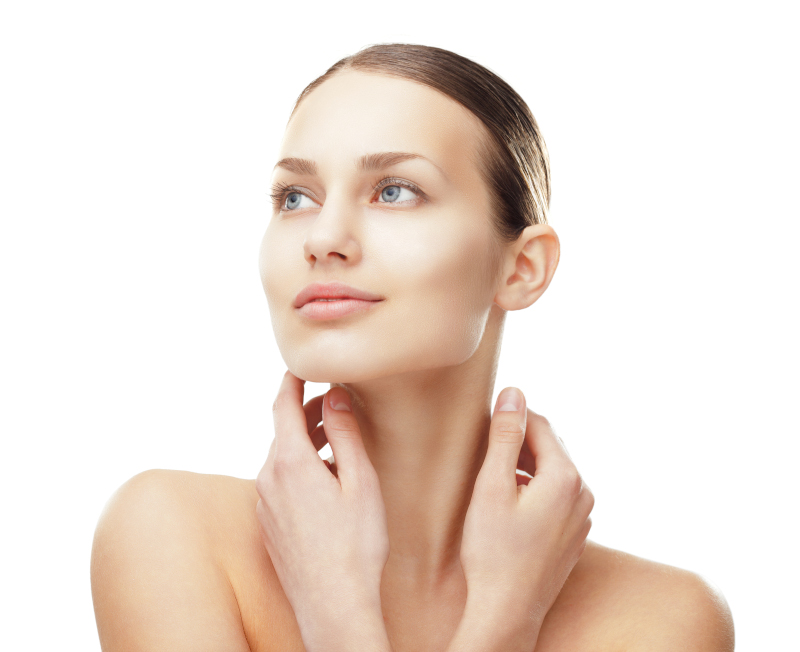 a beautiful female with clean healthy skin